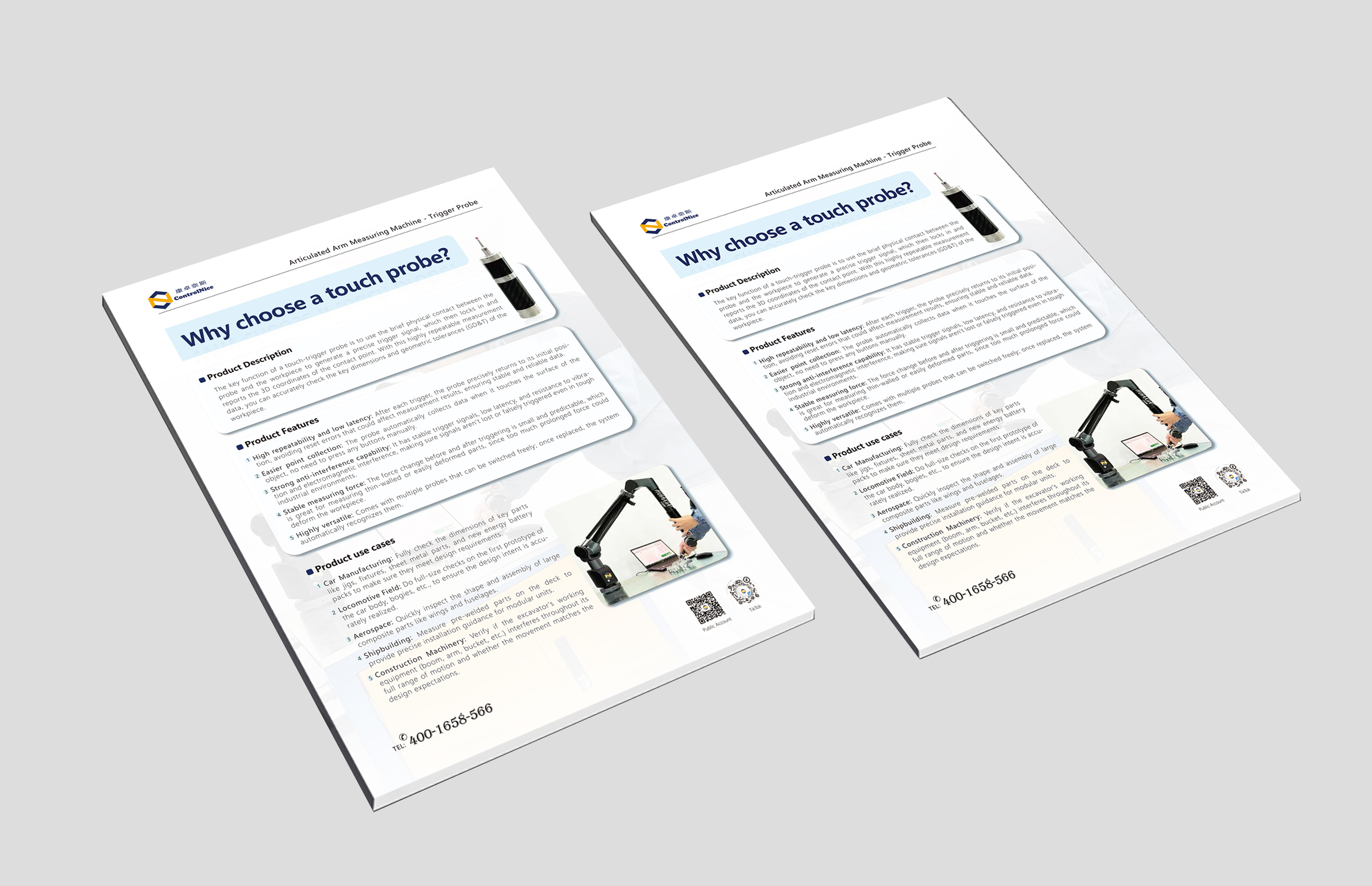 Trigger-type probe promotional leaflet