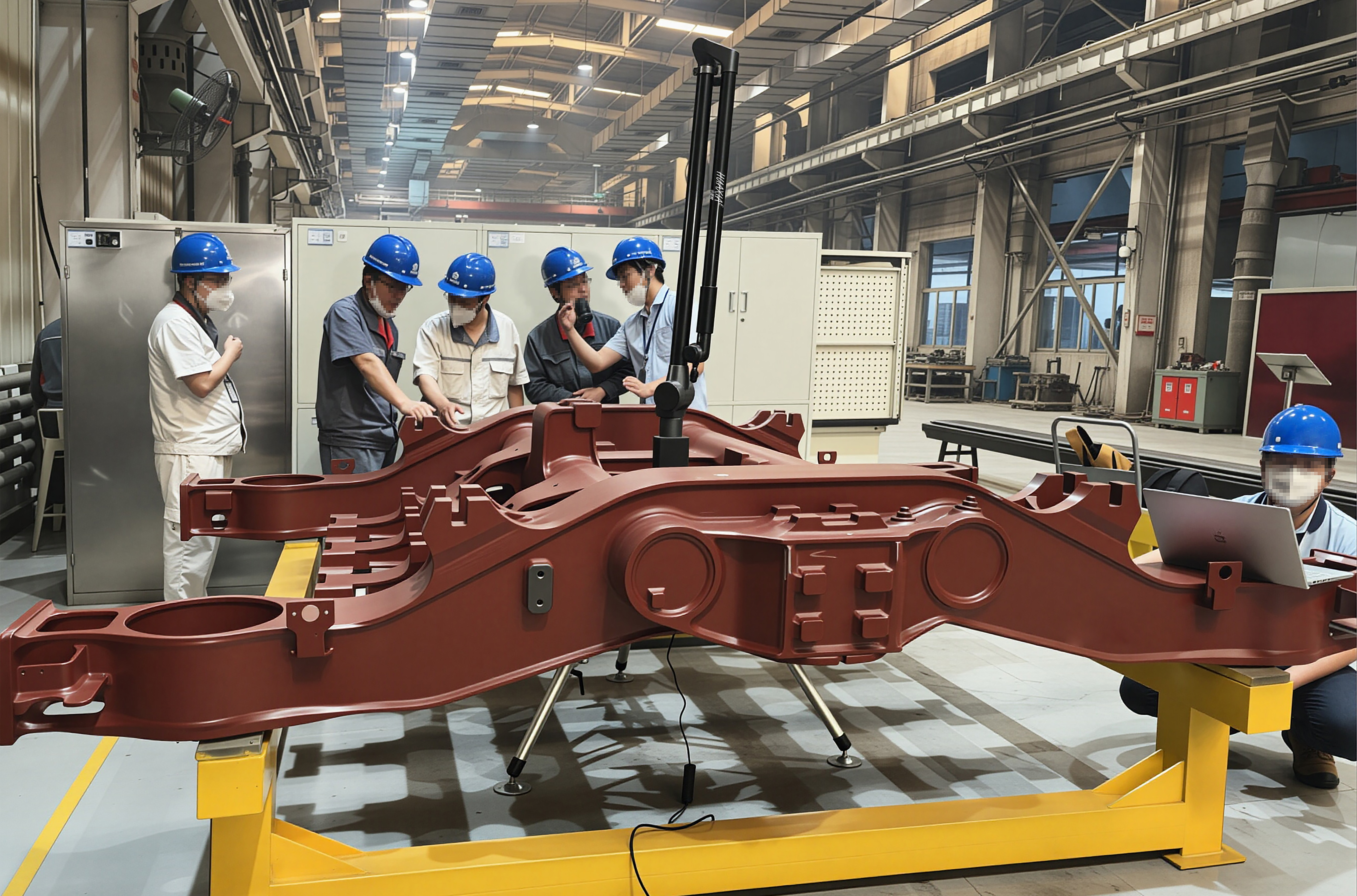A precise solution for on-site detection of welding deformation in the end frame using an articulated arm CMM